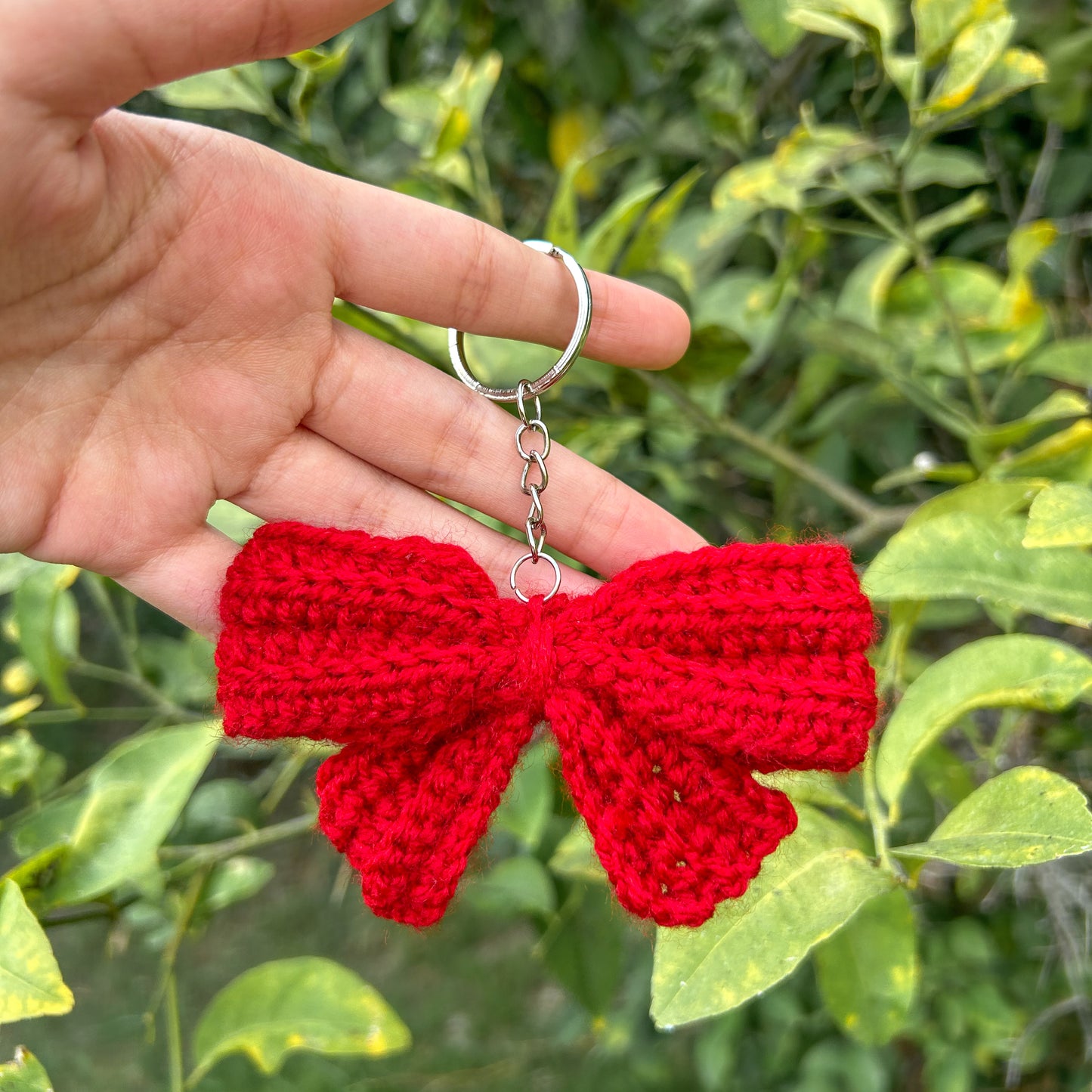Ribbon crochet charm