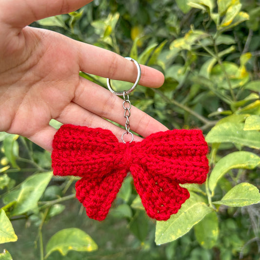 Ribbon crochet charm
